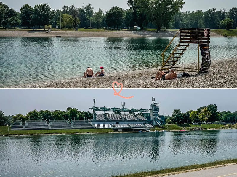 Jarun-strand in Zagreb, Kroatië