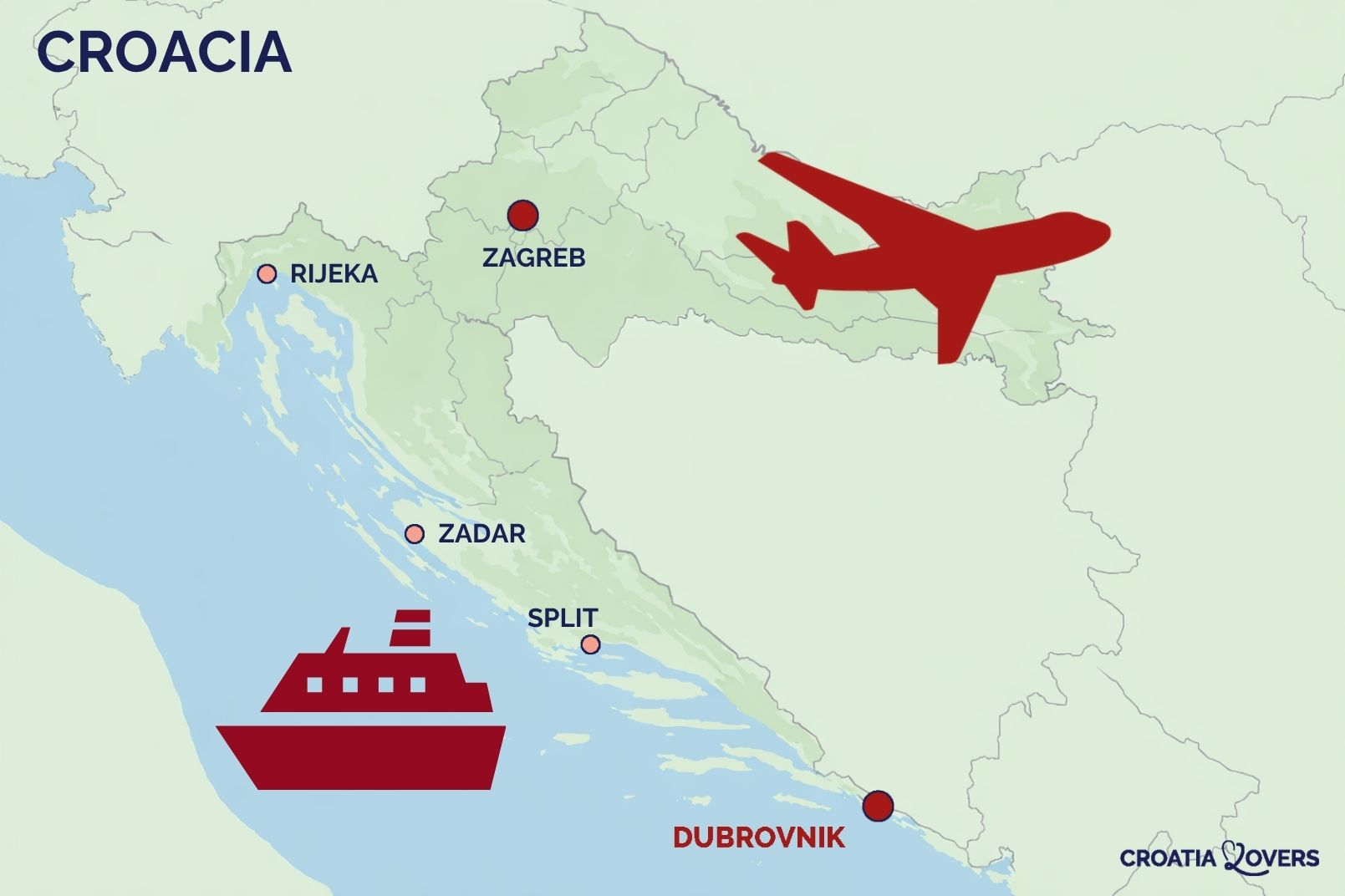cómo llegar a dubrovnik croacia