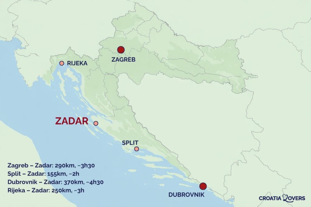 karte wie man nach zadar kommt